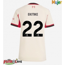 Camiseta Liverpool Hugo Ekitike #22 Visitante Equipación para mujer 2025-26 manga corta